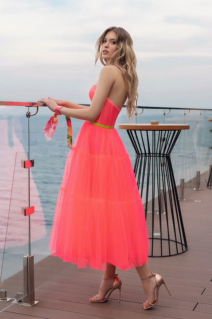 robe cocktail corail