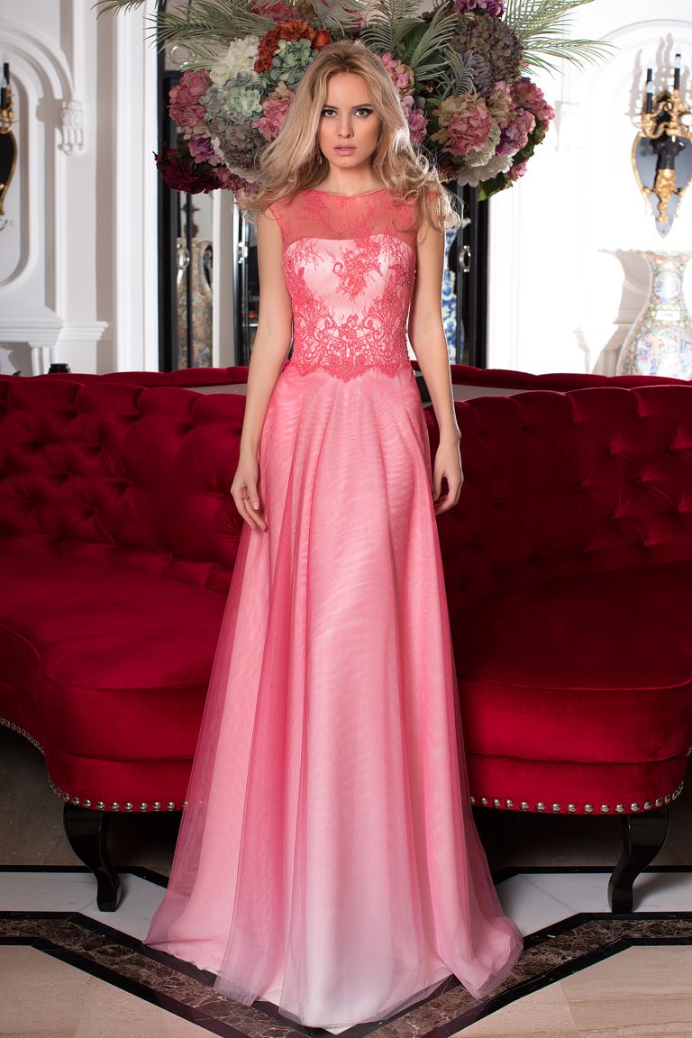 Robe de soirée rose fuchsia