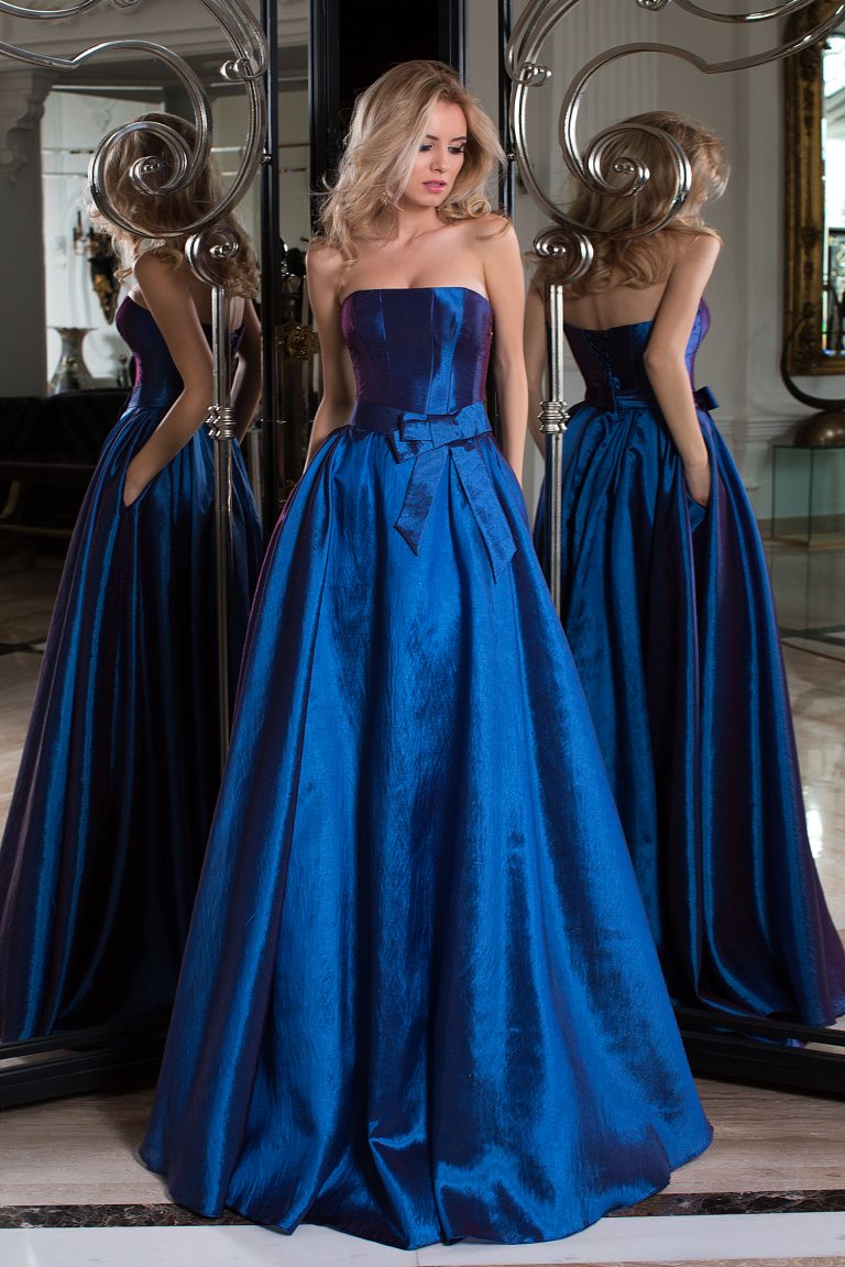 Robe de soirée bleue