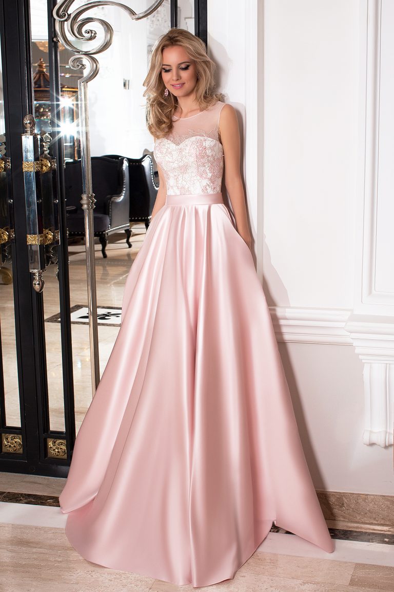 Robe de soirée rose