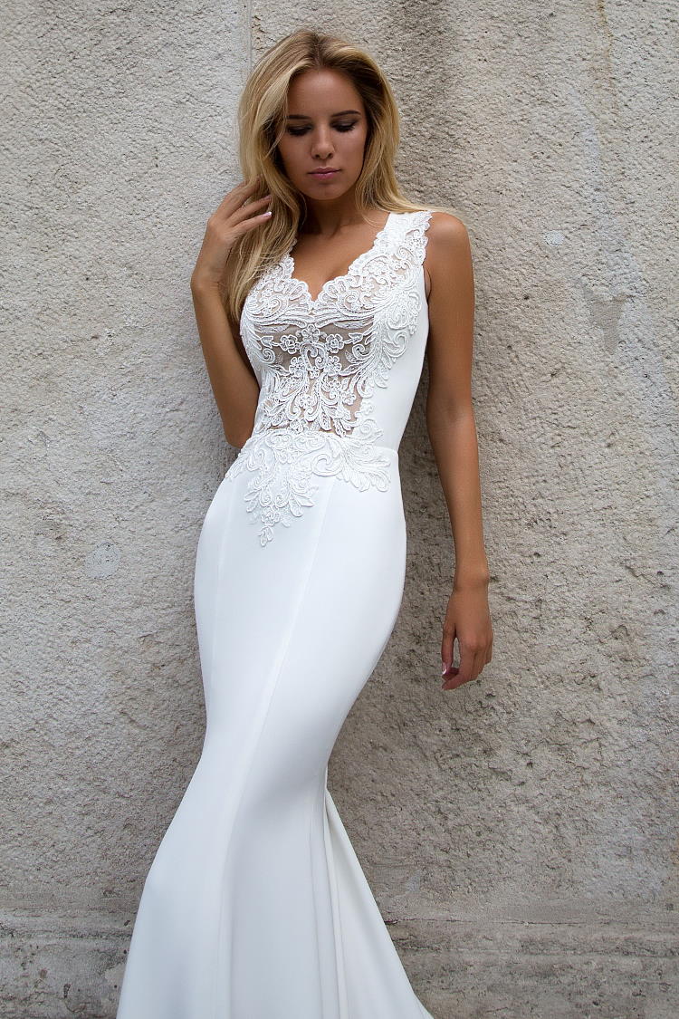 robe de mariee simple avec dentelle