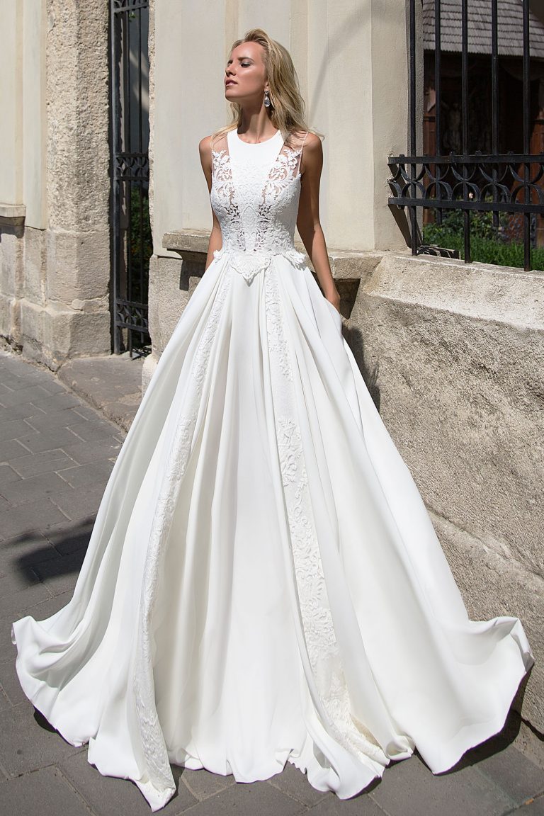 Robe de mariée 2 en 1 avec jupe détachable