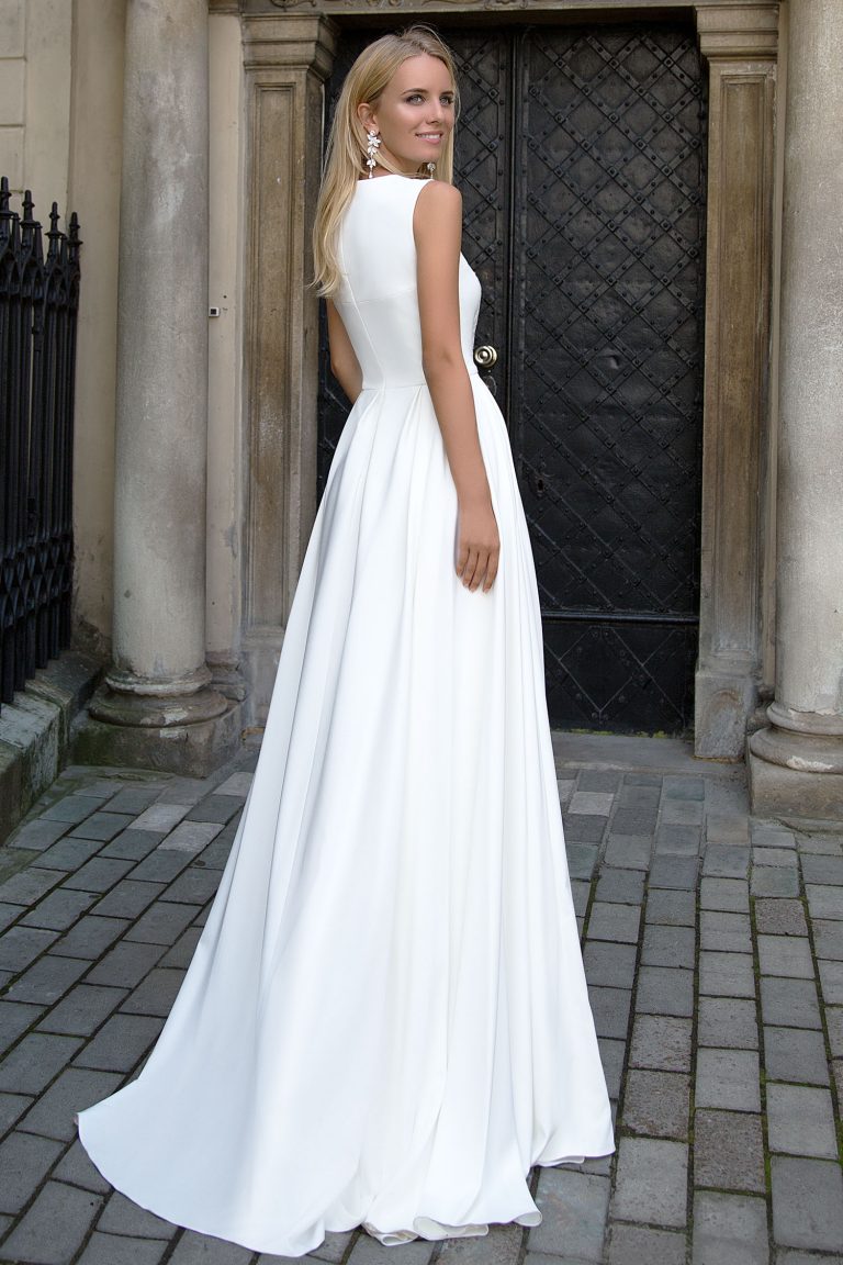 Robe mariée crepe de soie clearance