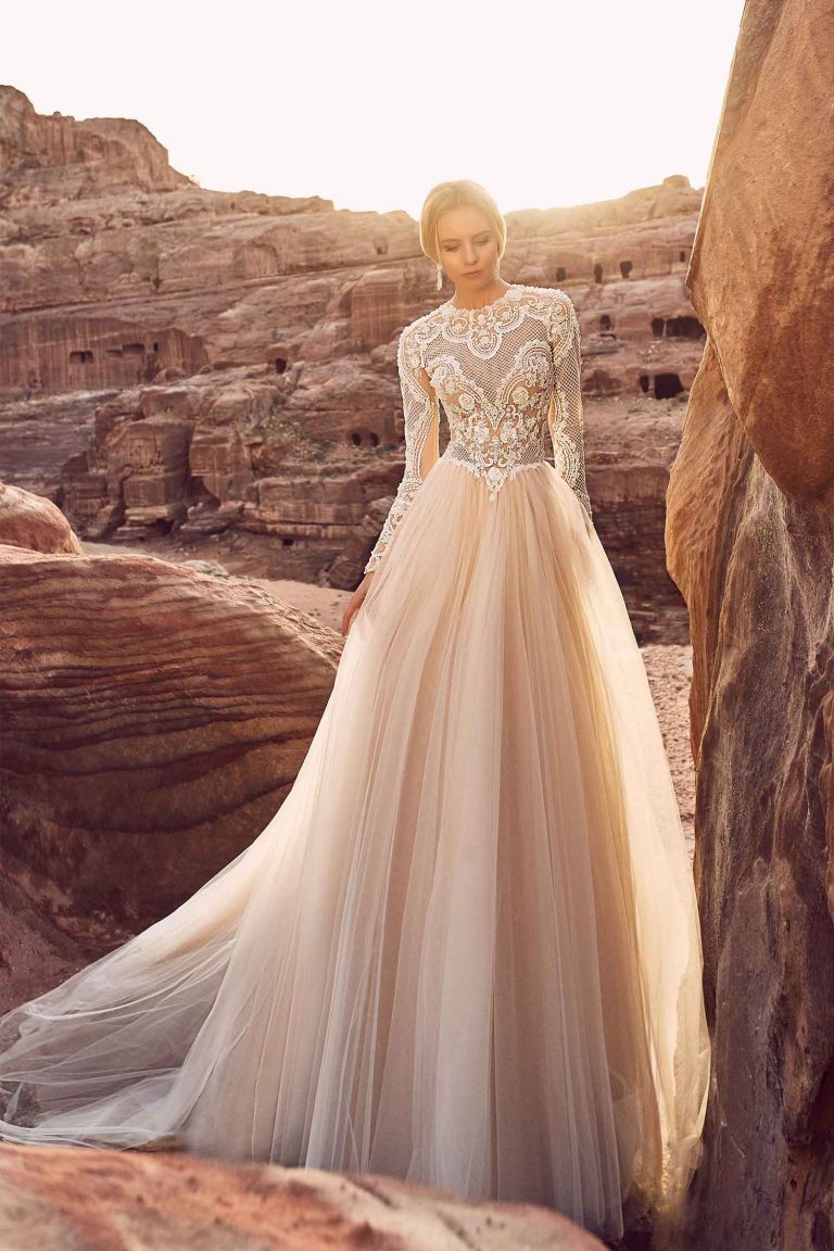 Robe De Mariée à Manches Longues Oksana Mukha Paris