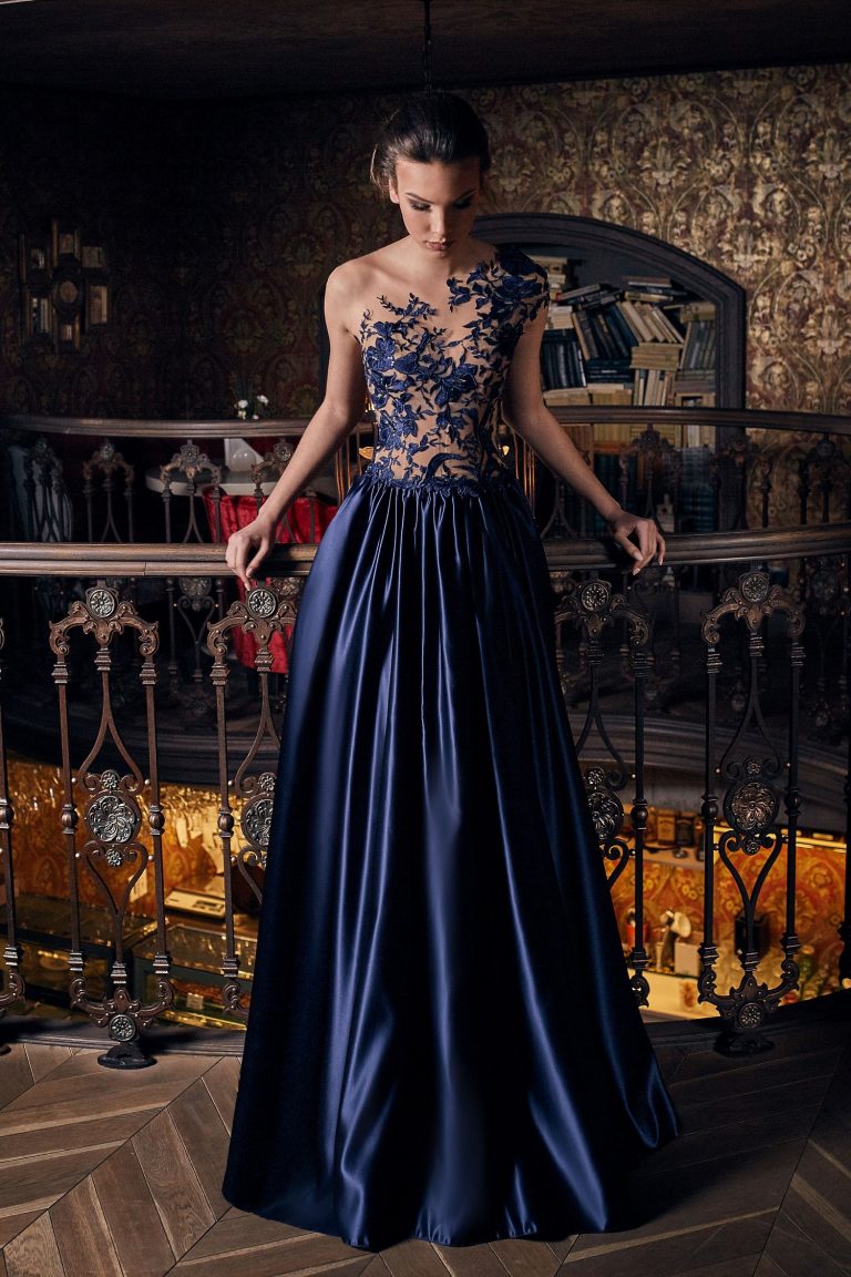 robe de soiree de luxe bleue