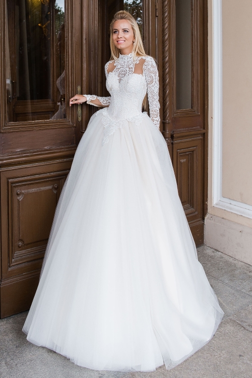 Robe de mariée à manches longues