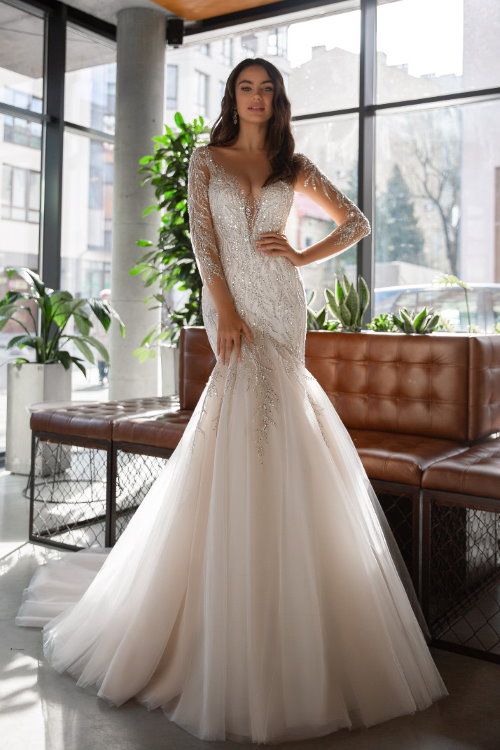 Robe de mariée scintillantee