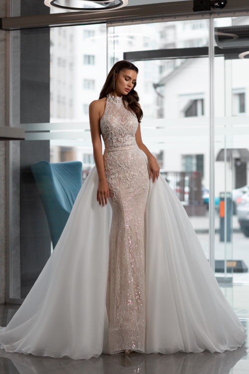 Robe de mariée - traîne amovible