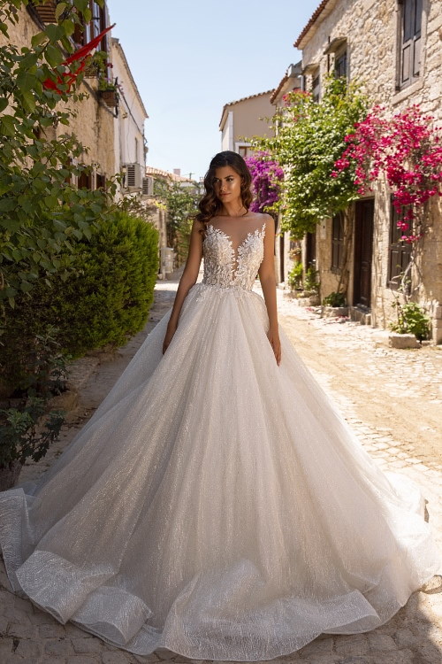 Robe de mariée princesse pailletée 