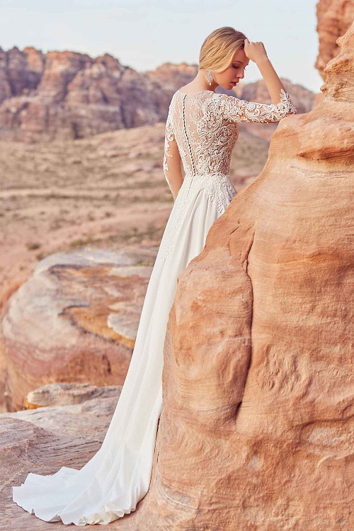 Robe de mariée bi-matières
