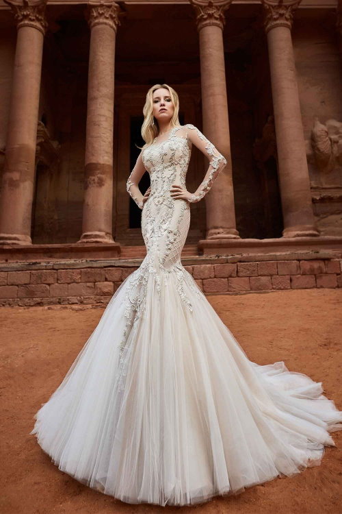 Robe de mariée sirène avec traîne