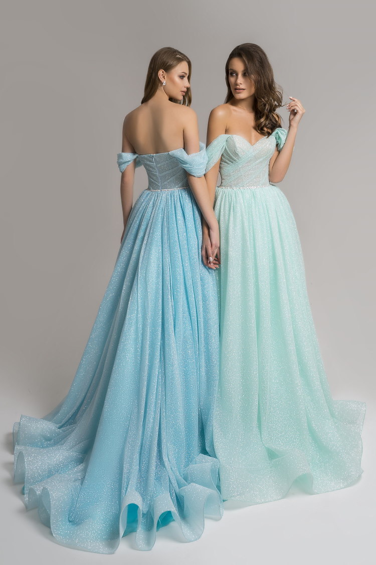 robe de soiree bleue cendrillon