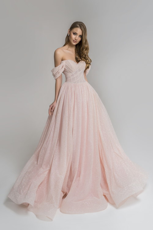 Robe princesse rose pastel