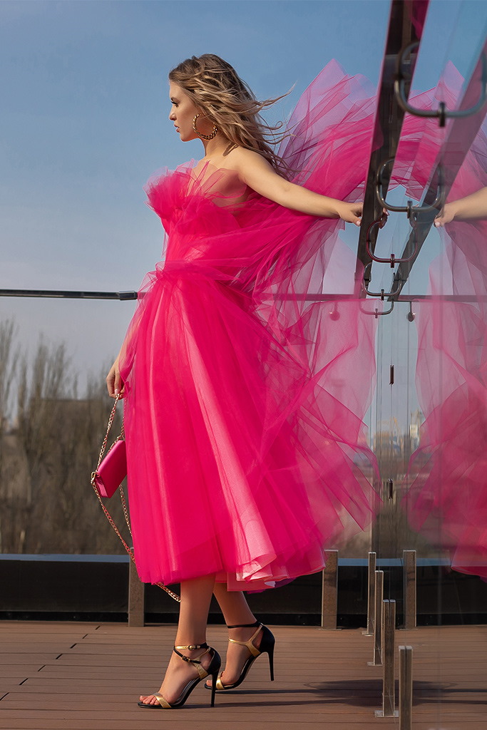 Robe couleur fushia deals