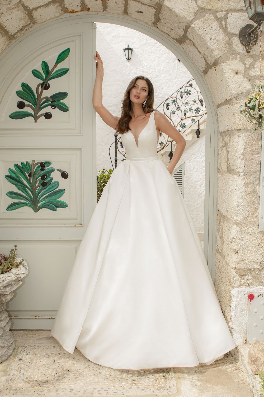 Robe de mariée en satin de soie ...