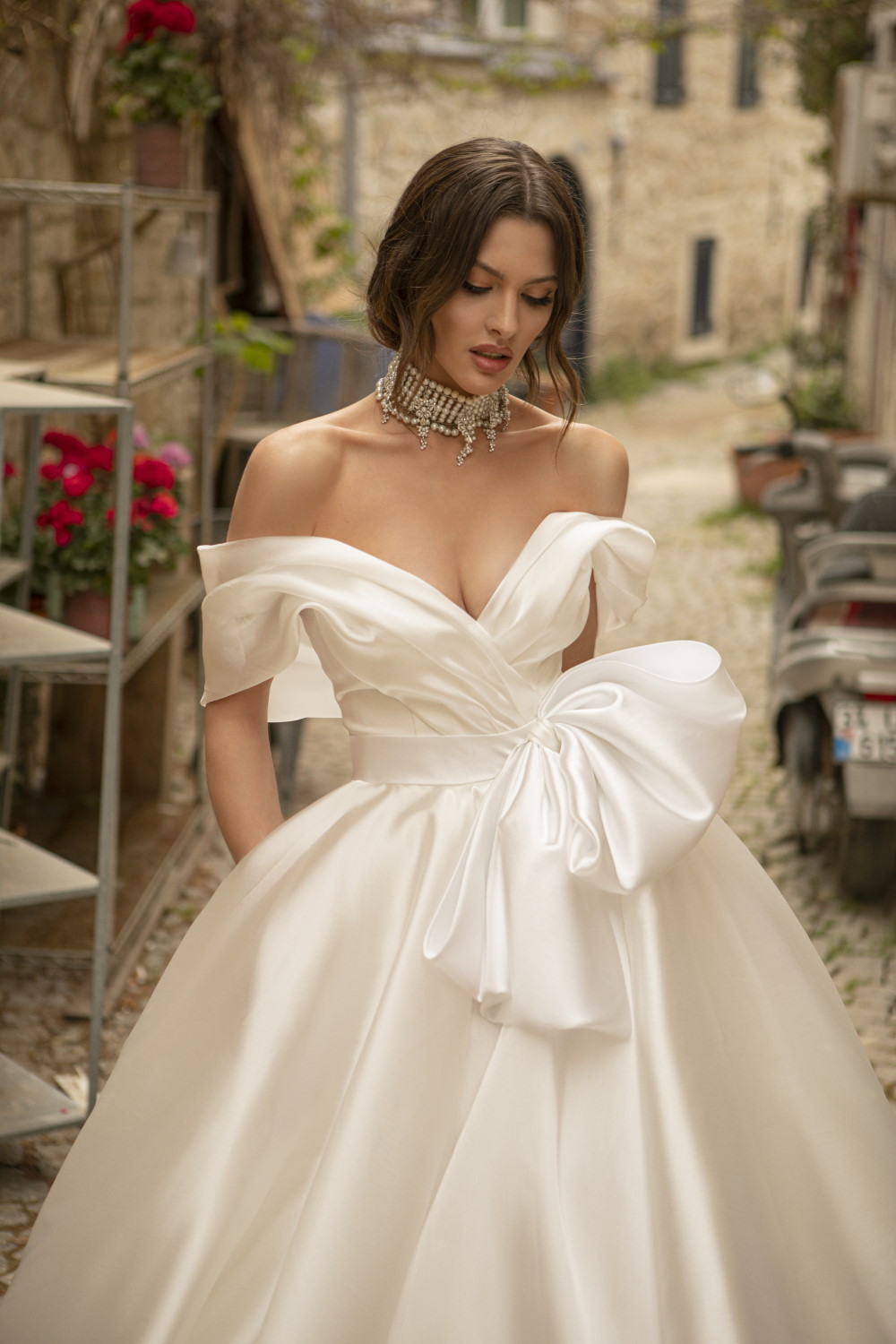 robe de mariee encolure bardot