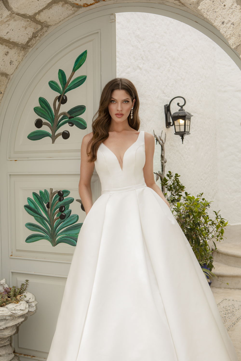 Robe de mariée en satin de soie ...