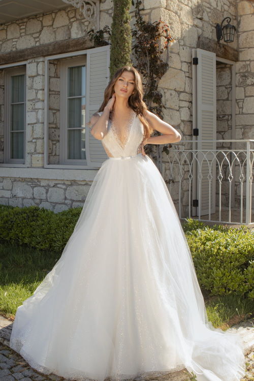 Robe de mariée pailletée