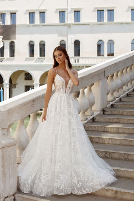 Robe de mariée A-line bretelles