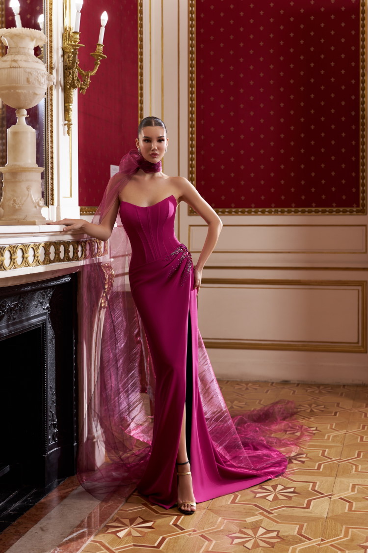 Robe rose pourpre clearance