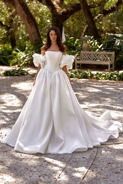 Robe de mariée en organza de soie