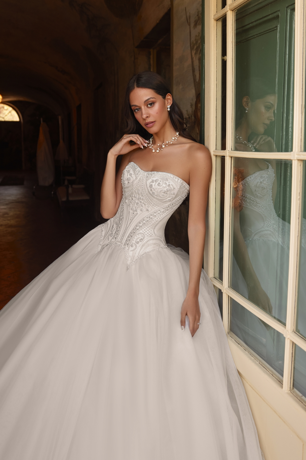 robe de mariee princesse romantique avec bustier travaille